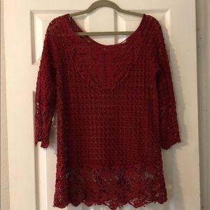 Red lace top